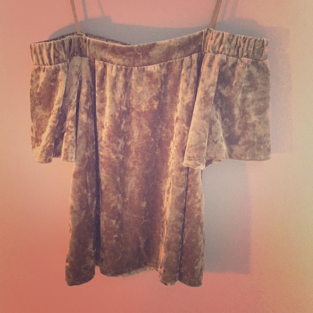 Brown velvet shirt